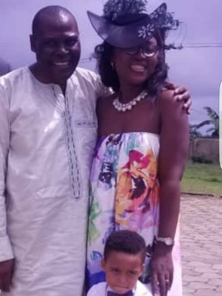 Pa Njapba with Nancy and son
