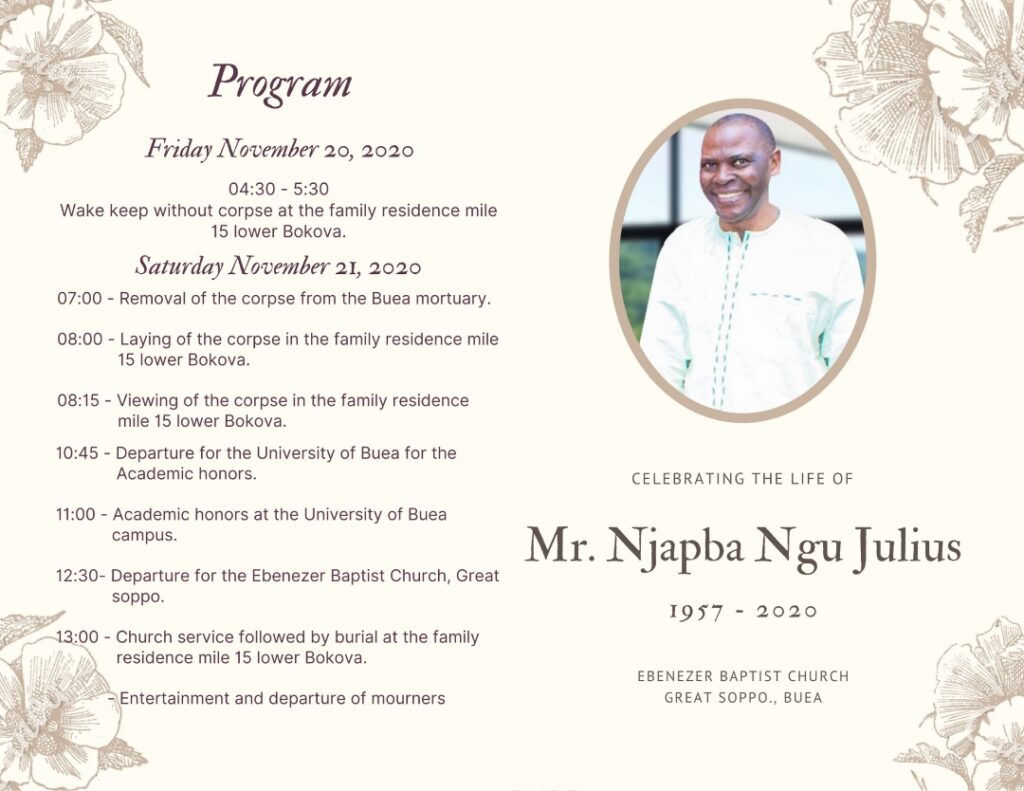 Funeral program